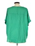 Glam 100% Polyester Green Short Sleeve Blouse Size L - photo 2