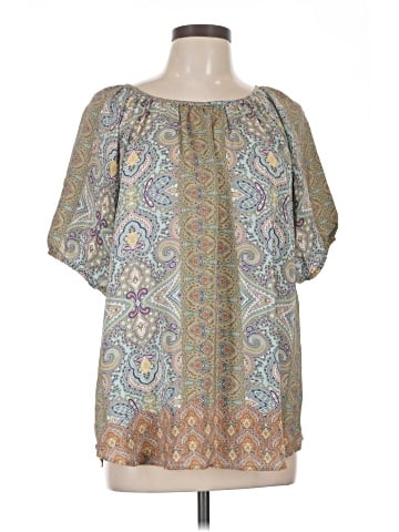 Sundance 3/4 Sleeve Silk Top (view 1)