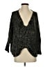 AaKaa 100% Acrylic Metallic Black Pullover Sweater Size S - photo 1