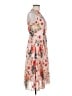 Karen Millen 100% Polyester Floral Tan Cocktail Dress Size 6 - photo 4
