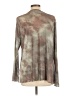 Logo Layers Camo Tan Gray Long Sleeve Blouse Size L - photo 2