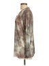 Logo Layers Camo Tan Gray Long Sleeve Blouse Size L - photo 5