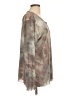 Logo Layers Camo Tan Gray Long Sleeve Blouse Size L - photo 4