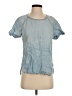 Life in Progress Blue Short Sleeve Blouse Size S - photo 1