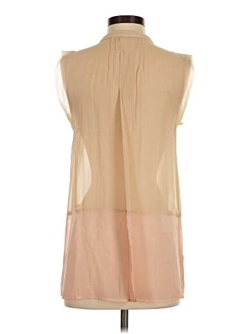 Line & Dot Sleeveless Silk Top (view 2)