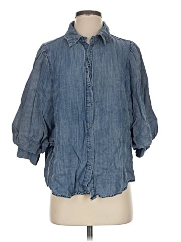 Easel 3/4 Sleeve Button-Down Shirt (view 1)