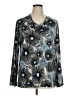 Rafaella Studio Floral Teal Long Sleeve Blouse Size XL - photo 1