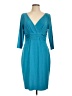 David Meister Solid Teal Cocktail Dress Size 12 - photo 1