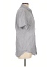 Theory Gray Short Sleeve Button-Down Shirt Size L - photo 4