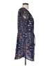 Eight Sixty 100% Polyester Paisley Blue Casual Dress Size S - photo 4