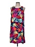 Escapada 100% Rayon Graphic Blue Cocktail Dress Size M - photo 1
