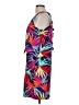 Escapada 100% Rayon Graphic Blue Cocktail Dress Size M - photo 5