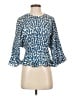 Derek Lam Blue 3/4 Sleeve Blouse Size EU (IT) 38 / US 2 - photo 1