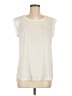 Pleione 100% Polyester Ivory Short Sleeve Top Size M - photo 1