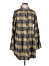 Easel Plaid Yellow Casual Dress Size S - photo 1