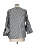 Tempted 100% Polyester Black Silver 3/4 Sleeve Blouse Size L - photo 2