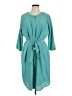 J. Peterman 100% Polyester Teal Casual Dress Size L - photo 1