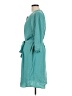 J. Peterman 100% Polyester Teal Casual Dress Size L - photo 5