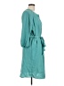 J. Peterman 100% Polyester Teal Casual Dress Size L - photo 4