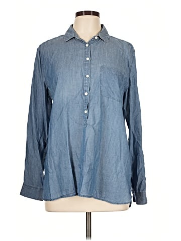 Ann Taylor LOFT Long Sleeve Button-Down Shirt (view 1)