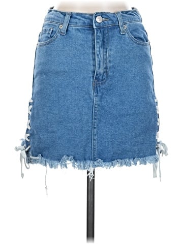 Akira Denim Skirt (view 1)
