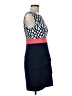 Connected Apparel Argyle Blue Cocktail Dress Size 8 (petite) - photo 4