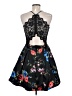 B. Smart 100% Polyester Floral Black Cocktail Dress Size 9 - photo 2