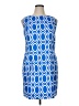 Alyx Graphic Blue Cocktail Dress Size 16 - photo 1
