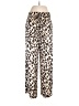 Ann Taylor 100% Polyester Animal Print Gold Fleece Pants Size 6 (petite) - photo 1