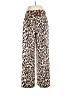 Ann Taylor 100% Polyester Animal Print Gold Fleece Pants Size 6 (petite) - photo 2