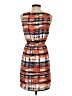 Francesca's 100% Polyester Print Orange Casual Dress Size S - photo 2