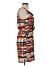 Francesca's 100% Polyester Print Orange Casual Dress Size S - photo 4
