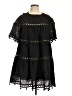Cynthia Rowley Black Short Sleeve Top Size L - photo 1
