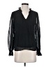 1.State 100% Polyester Black Long Sleeve Blouse Size XS - photo 1