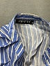 AP.NY Stripes Blue 3/4 Sleeve Button-Down Shirt Size L - photo 7