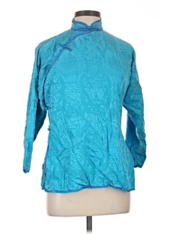 Shanghai Tang 3/4 Sleeve Silk Top (view 1)