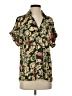 CAbi 100% Polyester Floral Green Short Sleeve Blouse Size XS - photo 1