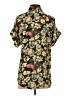 CAbi 100% Polyester Floral Green Short Sleeve Blouse Size XS - photo 2