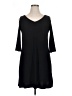 Roz & Ali Solid Black Casual Dress Size L - photo 1