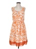 Elle 100% Polyester Print Orange Casual Dress Size S - photo 1