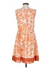Elle 100% Polyester Print Orange Casual Dress Size S - photo 2
