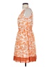 Elle 100% Polyester Print Orange Casual Dress Size S - photo 5