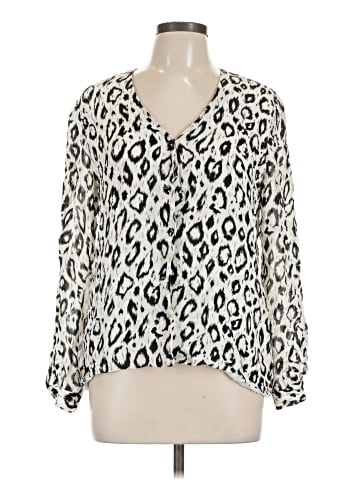Dana Buchman Long Sleeve Silk Top (view 1)