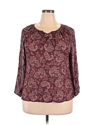 Garnet Hill 3/4 Sleeve Silk Top (view 1)