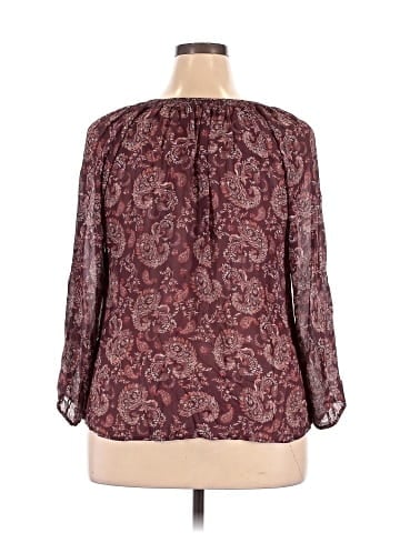 Garnet Hill 3/4 Sleeve Silk Top (view 2)