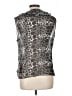 PIANO 100% Polyester Black Sleeveless Blouse Size L - photo 2