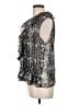 PIANO 100% Polyester Black Sleeveless Blouse Size L - photo 5