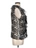 PIANO 100% Polyester Black Sleeveless Blouse Size L - photo 4