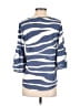 Tyche 100% Polyester Blue 3/4 Sleeve Top Size S - photo 2