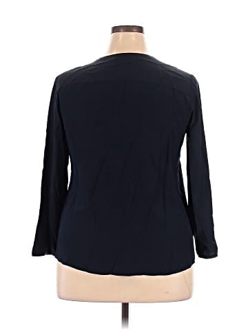 Lafayette 148 New York 3/4 Sleeve Silk Top (view 2)